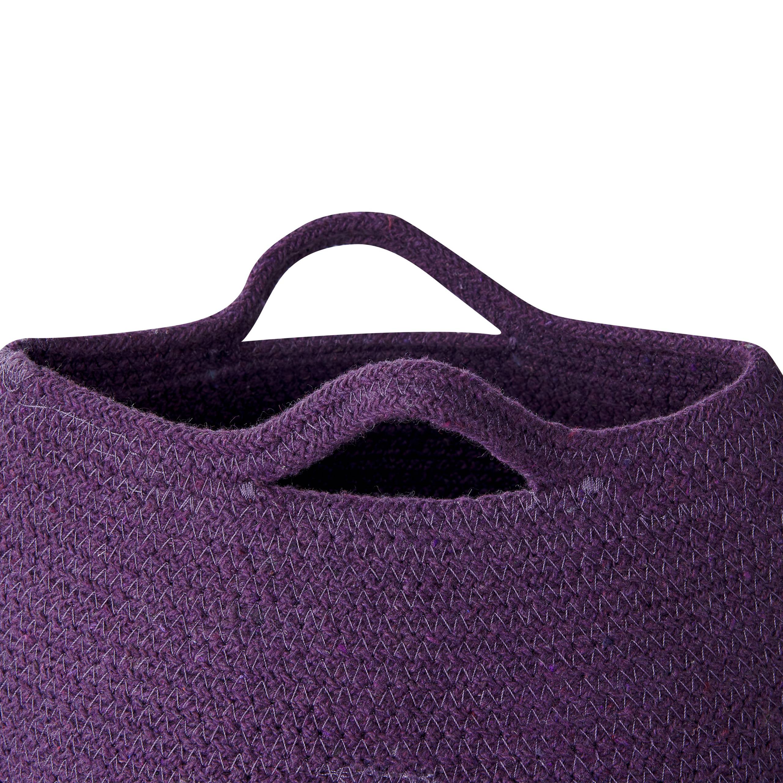 Beliani - Paniers Pourpre en Coton 30 cm Ronds Faits Main Rangement Intérieur pour Linge Facile à Entretenir Corbeilles Lot de 2 - Imagen 5