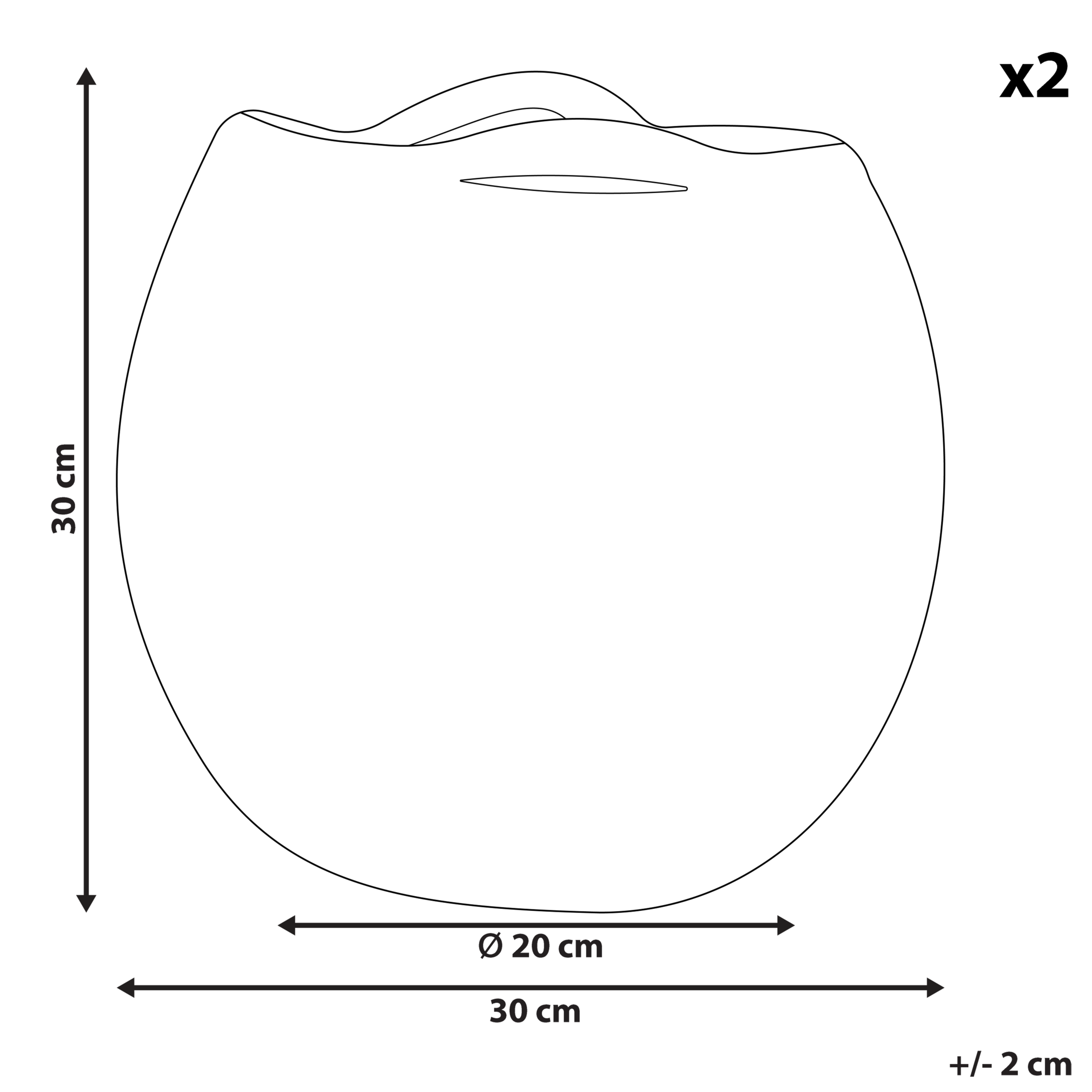 Beliani - Paniers Pourpre en Coton 30 cm Ronds Faits Main Rangement Intérieur pour Linge Facile à Entretenir Corbeilles Lot de 2 - Imagen 3