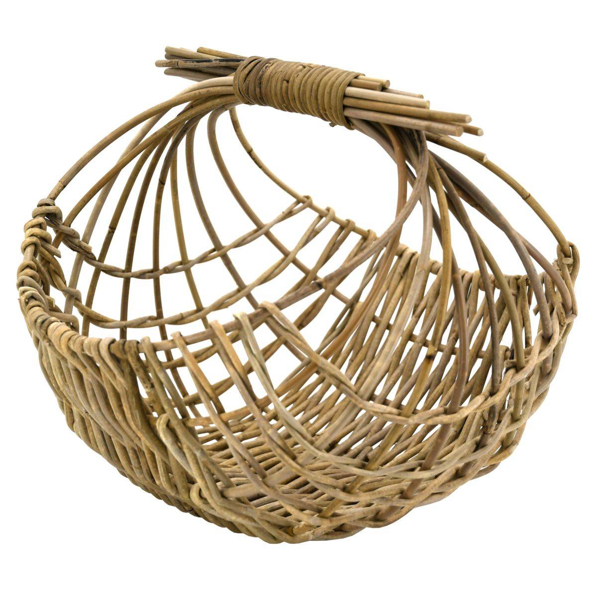 Aubry Gaspard - Panier arrondi ajouré en poelet 46 cm - Imagen 1
