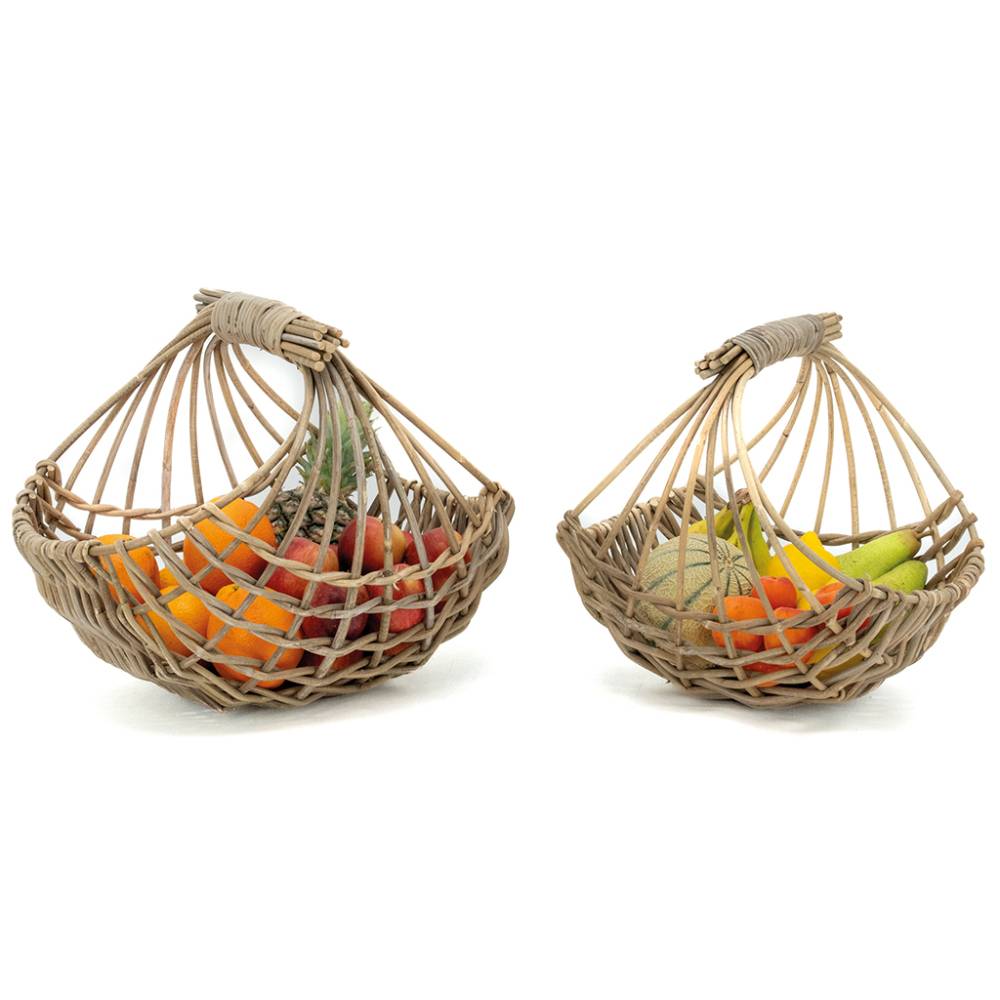 Aubry Gaspard - Panier arrondi ajouré en poelet 46 cm - Imagen 2