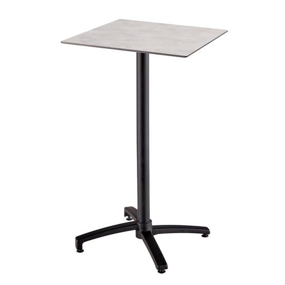 Oviala - Ensemble table haute stratifié gris foncé et 2 chaises hautes taupe - Oviala - Imagen 2