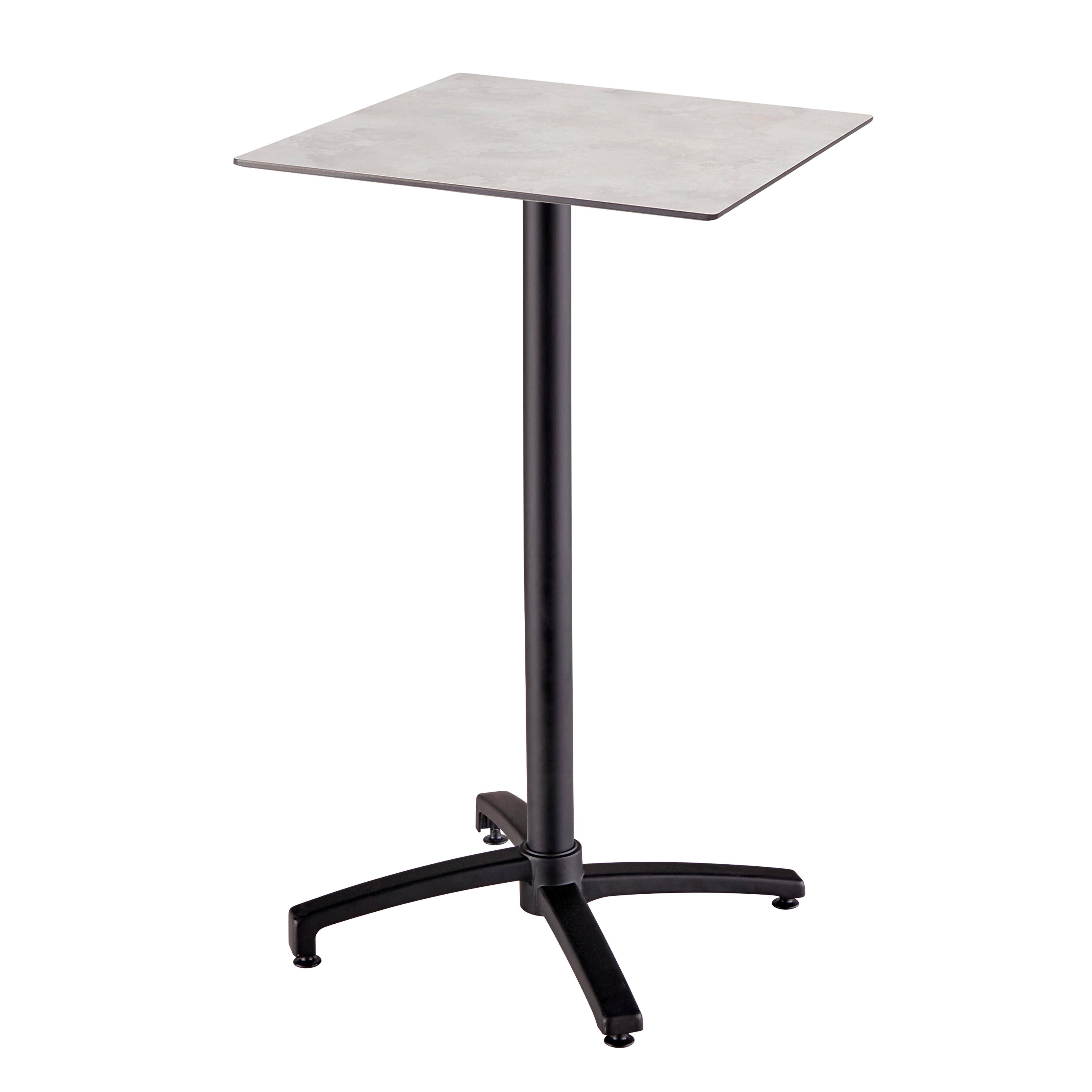Oviala - Ensemble table haute stratifié gris foncé et 2 chaises hautes taupe - Oviala - Imagen 2