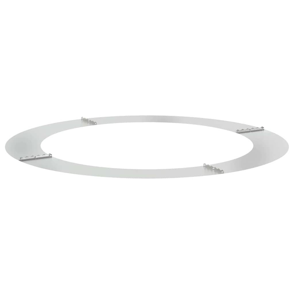 Entourage d'Arbre Plat Acier Galvanisé pour Jardin Protection Parterre Ø120 cm Gris - ComfortXL Outdoor Living - Image 4