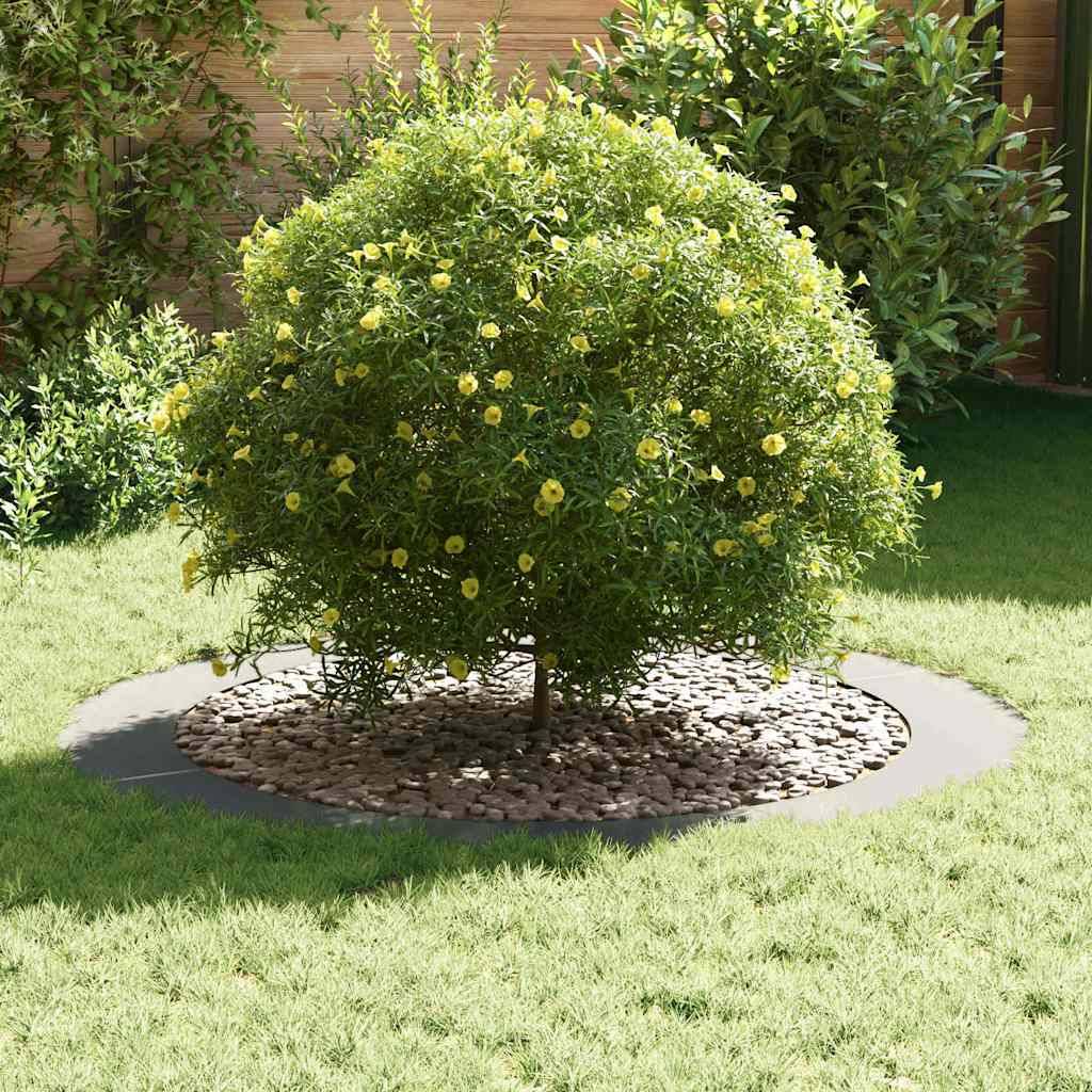 Entourage d'Arbre Plat Acier Galvanisé pour Jardin Protection Parterre Ø120 cm Gris - ComfortXL Outdoor Living - Image 3