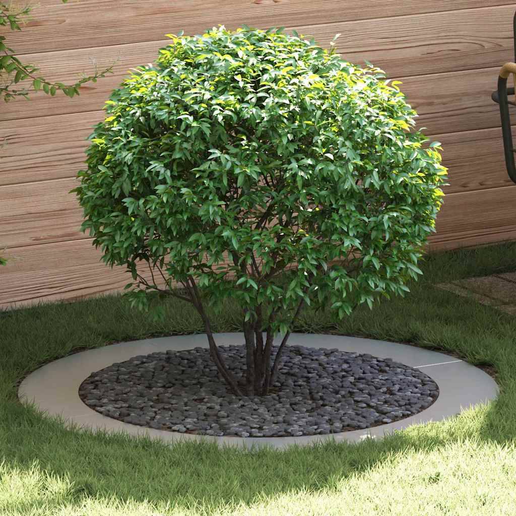 Entourage d'Arbre Plat Acier Galvanisé pour Jardin Protection Parterre Ø120 cm Gris - ComfortXL Outdoor Living - Image 1