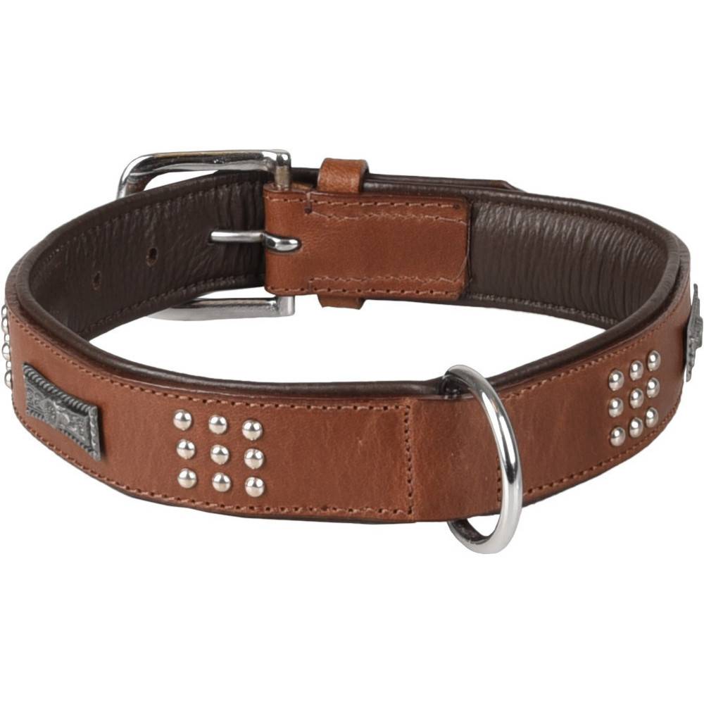 Collier Cuir SEDONA brun taille XL 47-55 cm pour chien. - Imagen 1
