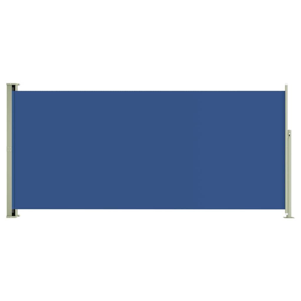 Helloshop26 - Auvent paravent store brise-vue latéral rétractable de patio jardin terrasse balcon protection visuelle écran 140 x 300 cm bleu - Imagen 1