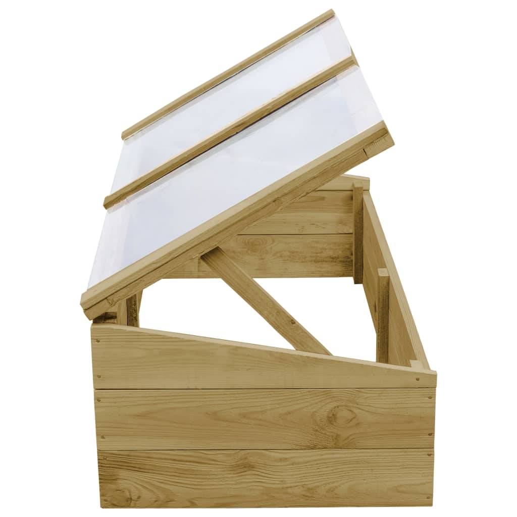 Lot 2 Serres Châssis Bois Pin Imprégné Potager Semis 100x50cm - ComfortXL Outdoor Living - Image 6