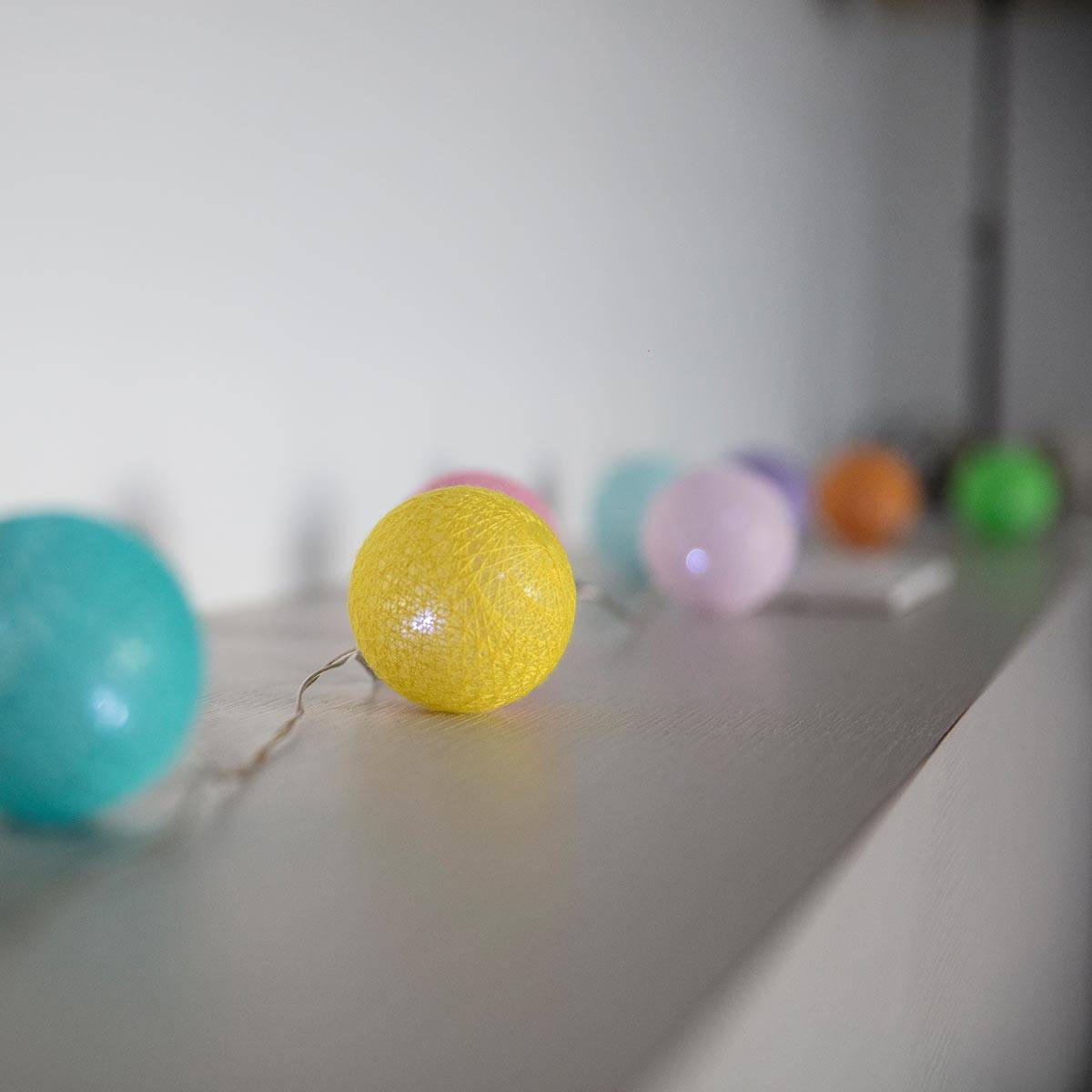 Lumisky - Guirlande solaire MIMY COLORS 10 boules coton 3.8M - Imagen 3