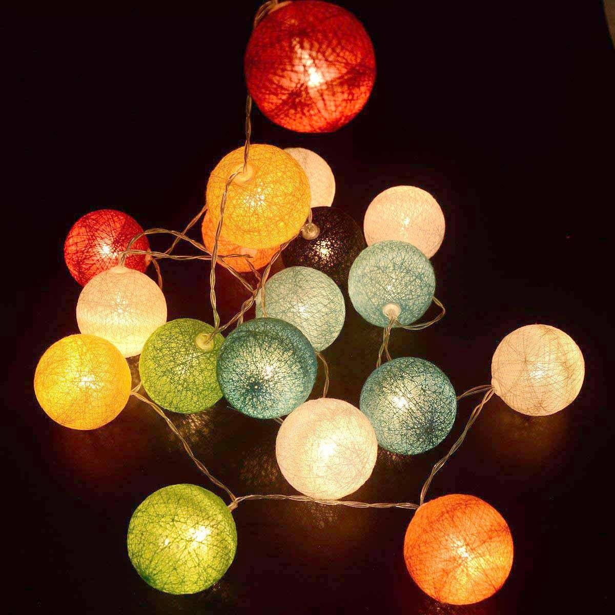 Lumisky - Guirlande solaire MIMY COLORS 10 boules coton 3.8M - Imagen 2