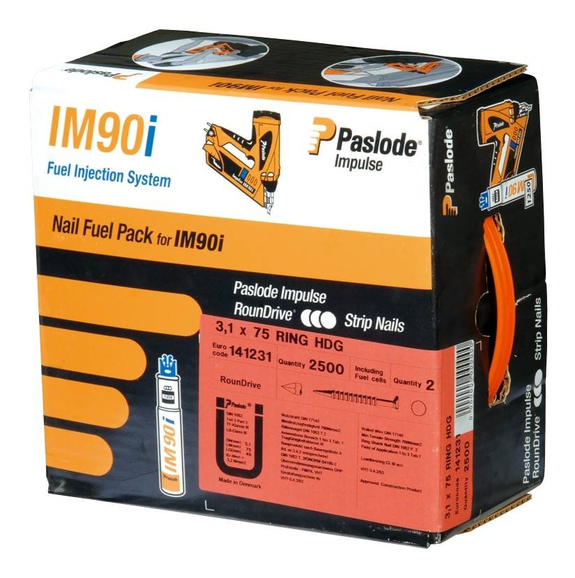 Pack de 2500 pointes lisses IM90I SPIT - 2.8 x 75 mm - 142017 - Imagen 2