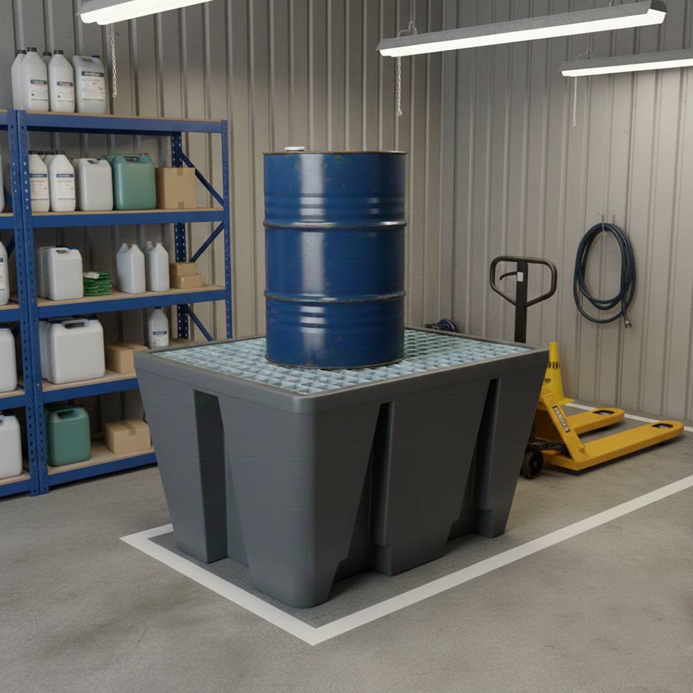 Bac de rétention pehd 240l eco pour 1 fût-plast'up rotomoulage - Imagen 4