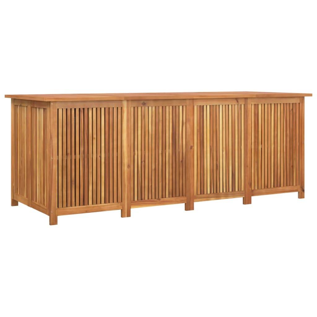 Helloshop26 - Coffre boîte meuble de jardin rangement 200 x 80 x 75 cm bois massif d'acacia - Imagen 1