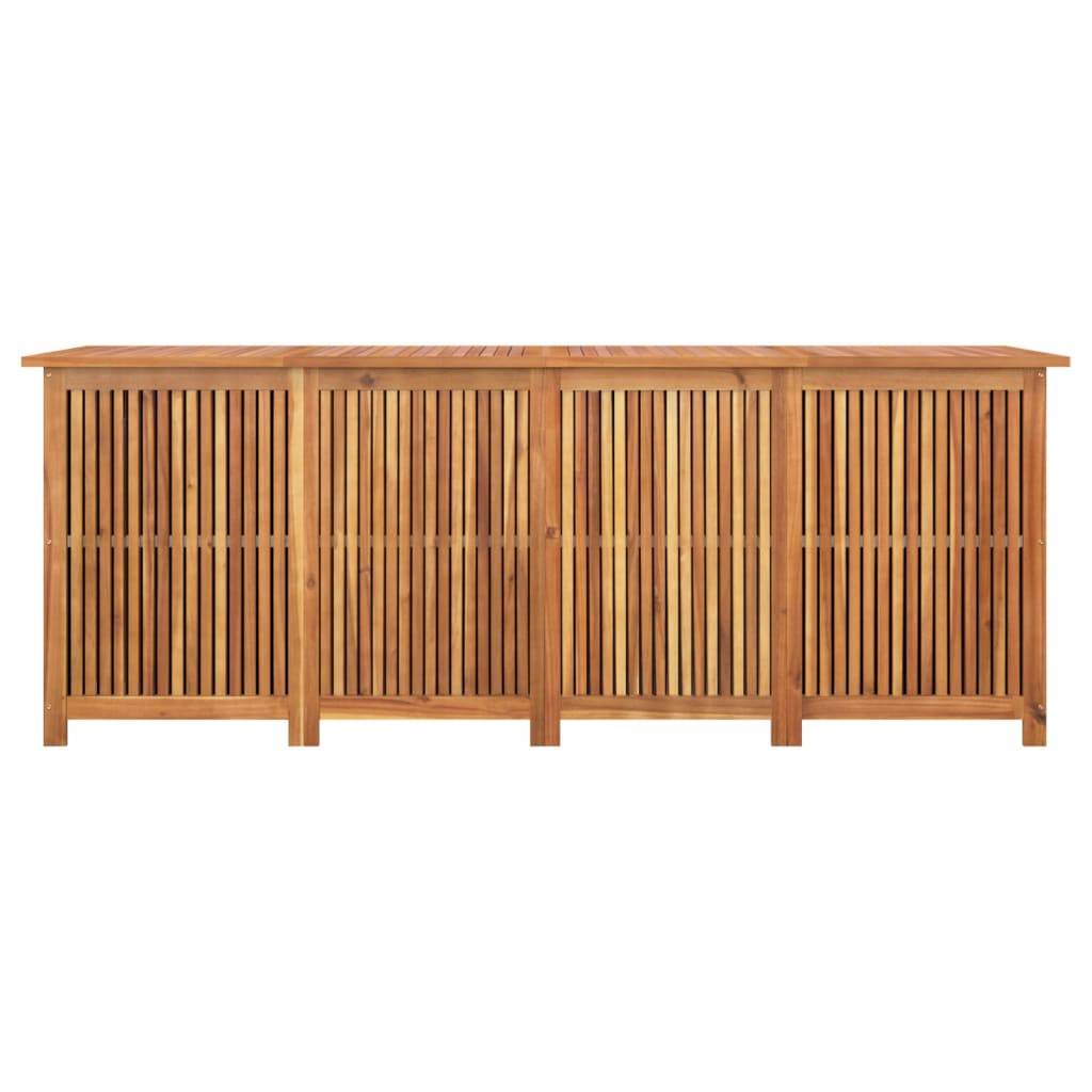 Helloshop26 - Coffre boîte meuble de jardin rangement 200 x 80 x 75 cm bois massif d'acacia - Imagen 3