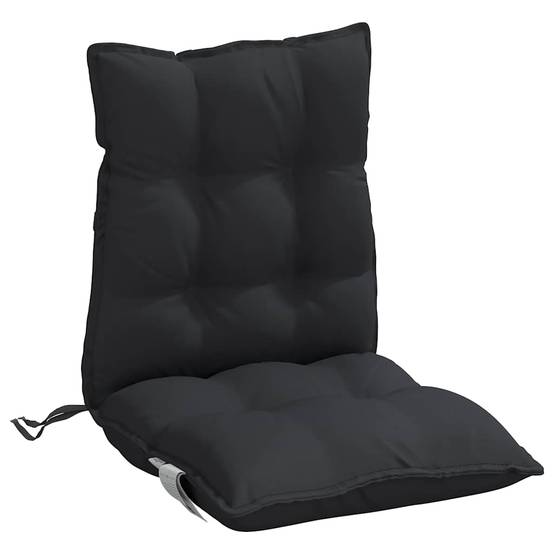 Coussins de chaise à dossier bas tissu oxford noir 100 x 50 x 7 cm, poids:3.2kg - PANGIVO - Image 5
