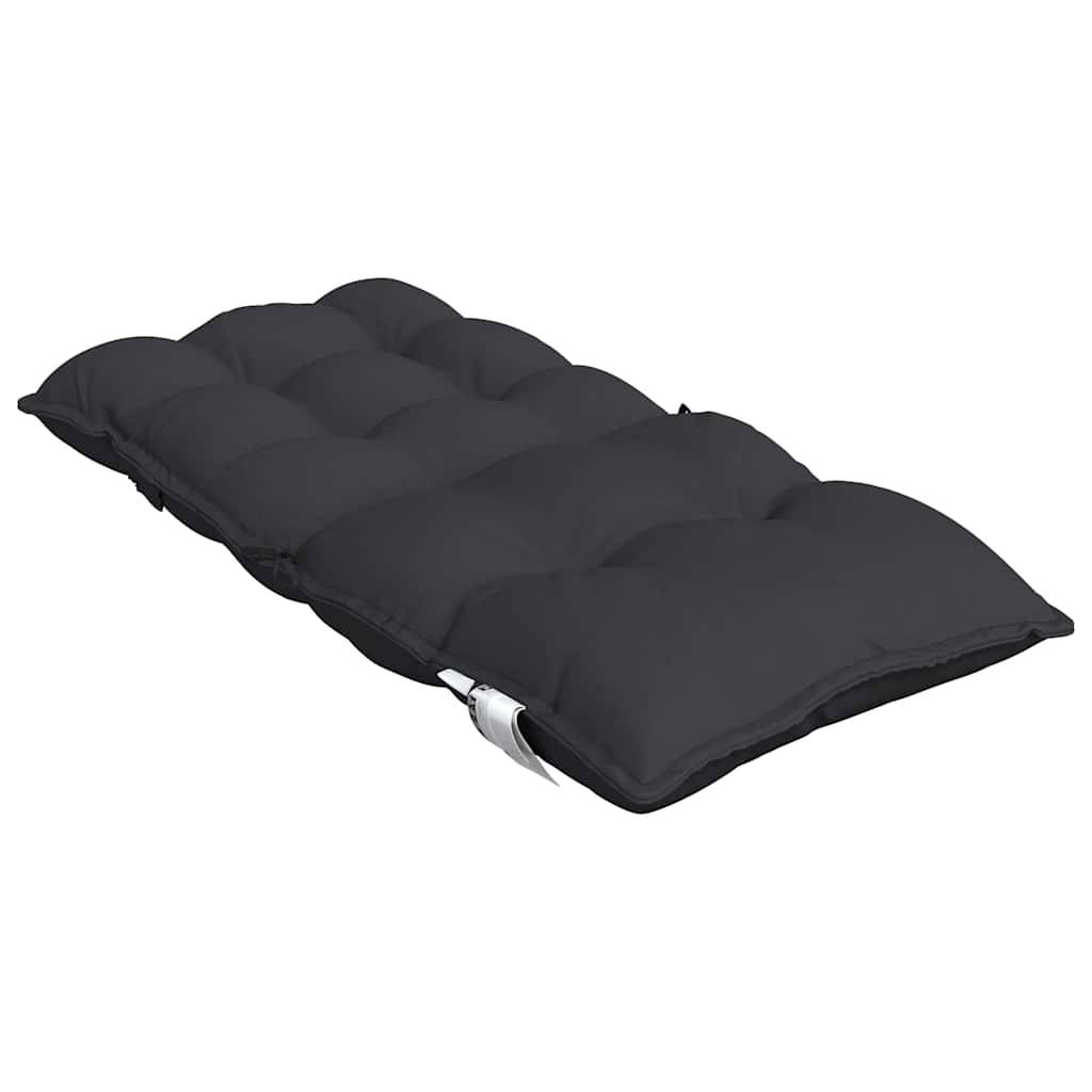 Coussins de chaise à dossier bas tissu oxford noir 100 x 50 x 7 cm, poids:3.2kg - PANGIVO - Image 6