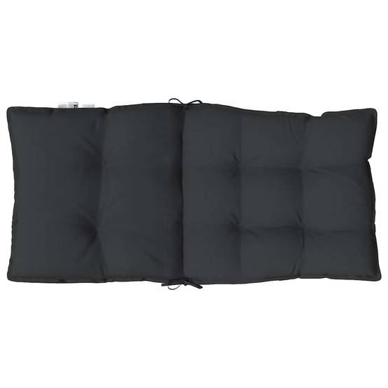 Coussins de chaise à dossier bas tissu oxford noir 100 x 50 x 7 cm, poids:3.2kg - PANGIVO - Image 7