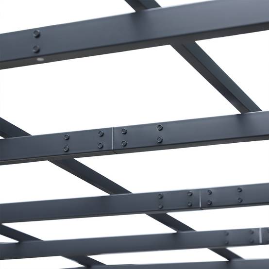 Pergola autoportante métal terrasse création zone ombragée 3x3m coloris noir - ComfortXL Outdoor Living - Image 9