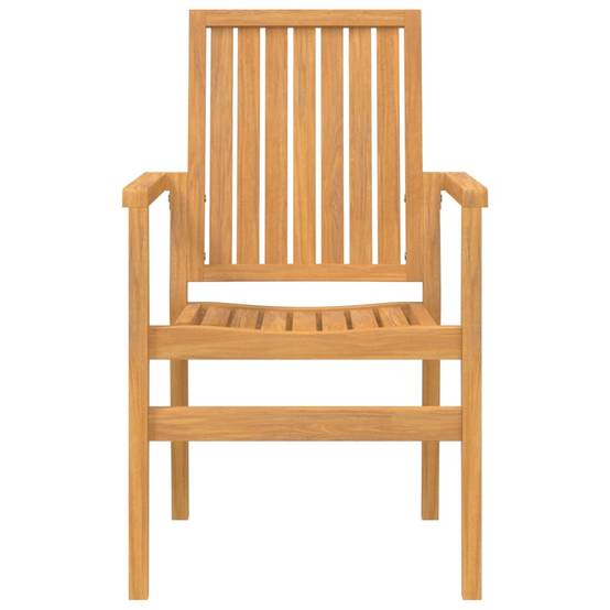 Chaises de jardin empilables bois de teck 56,5 x 57,5 x 91 cm - PANGIVO - Image 4
