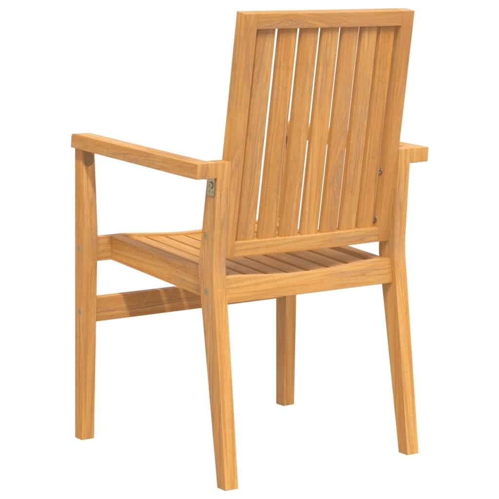 Chaises de jardin empilables bois de teck 56,5 x 57,5 x 91 cm - PANGIVO - Image 6