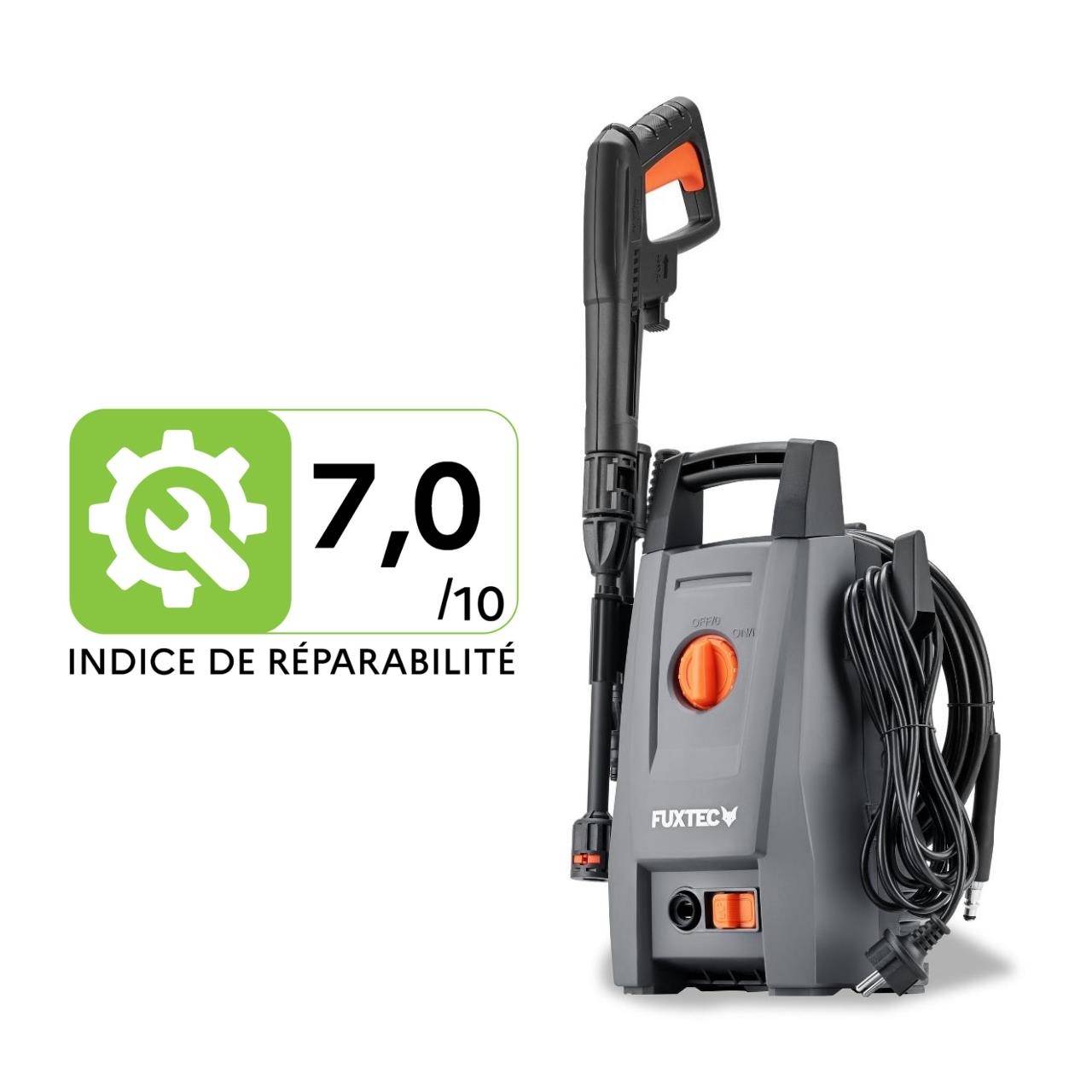 FUXTEC - FUXTEC Nettoyeur Haute Pression FX HDR1400 1400W 110 bars 390 L h buse reglable tuyau et pistolet haute pression - Image 1