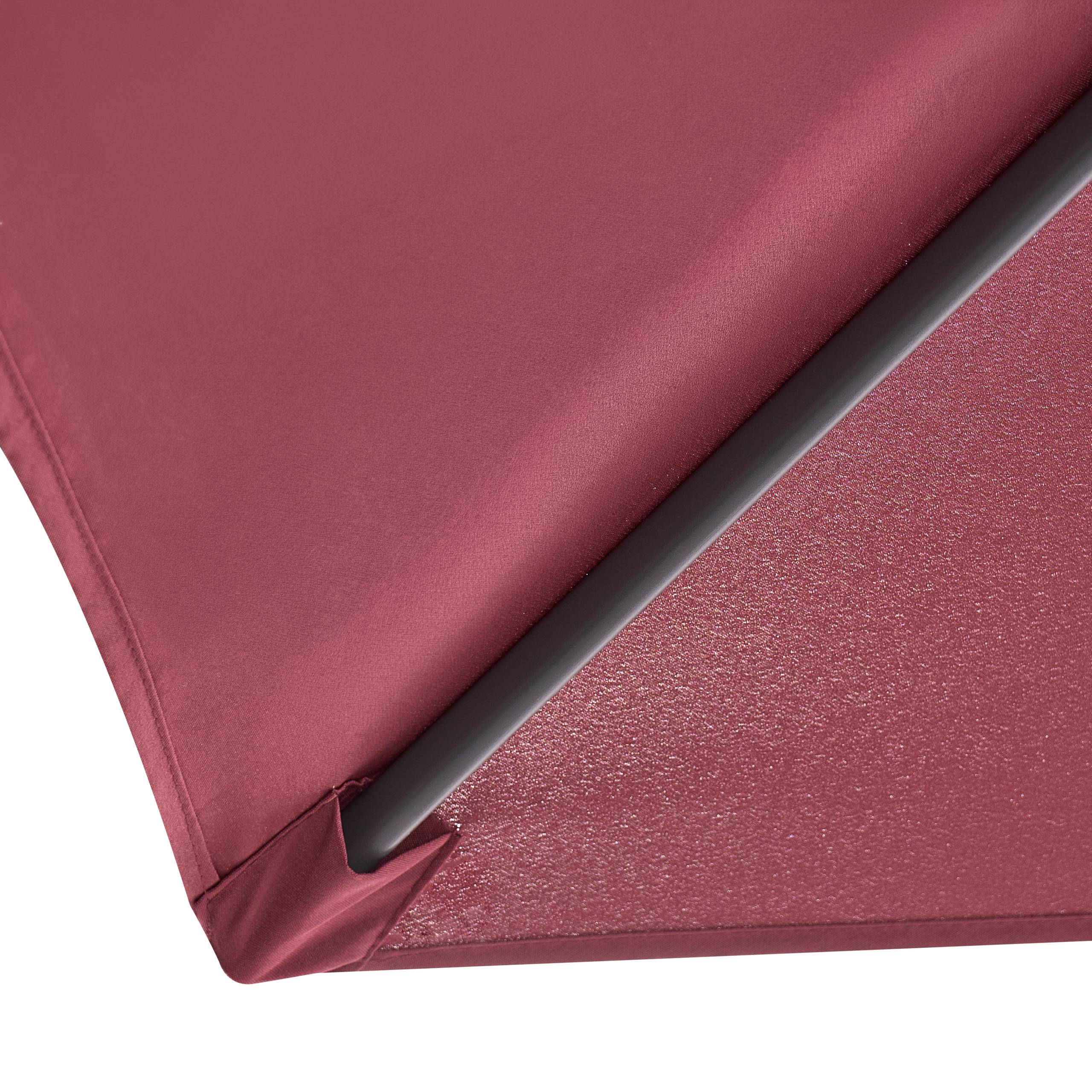 Beliani - Parasol droit Tissu Rouge Bordeaux VARESE - Beliani - Imagen 7