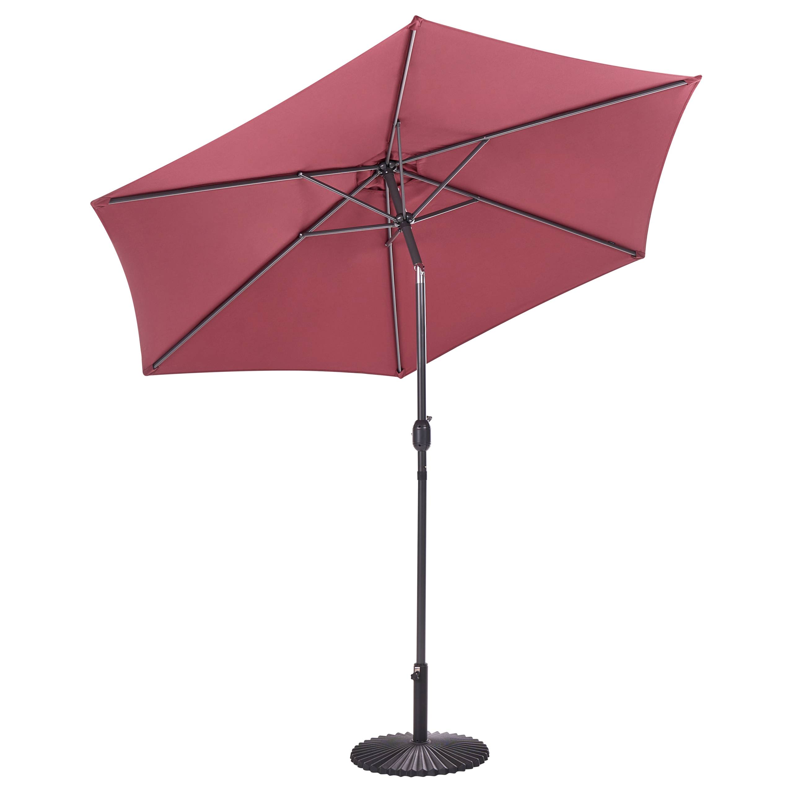 Beliani - Parasol droit Tissu Rouge Bordeaux VARESE - Beliani - Imagen 5