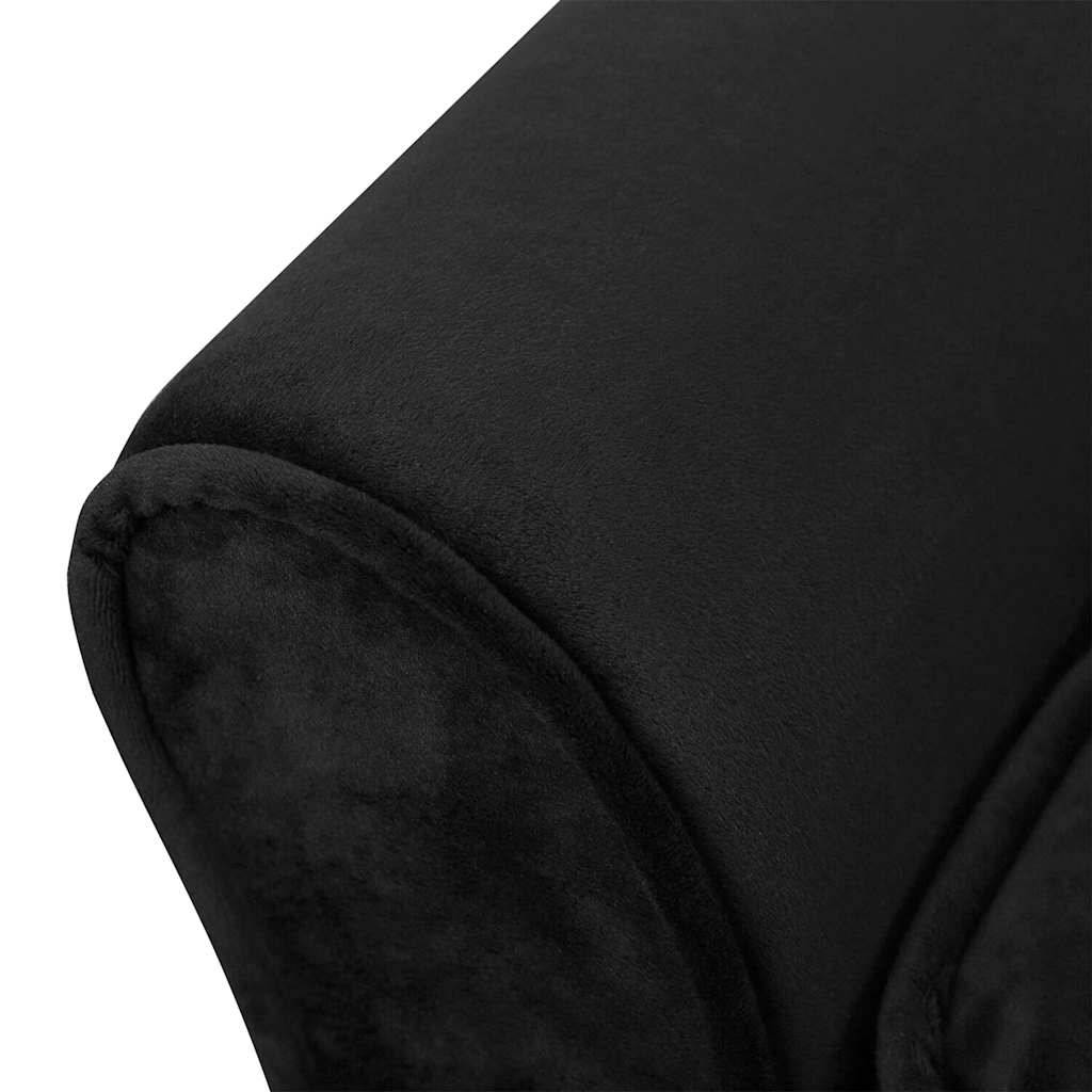 Vidaxl - Canapé pour chien Noir 57x34x36 cm Peluche vidaXL 170939 - Imagen 4