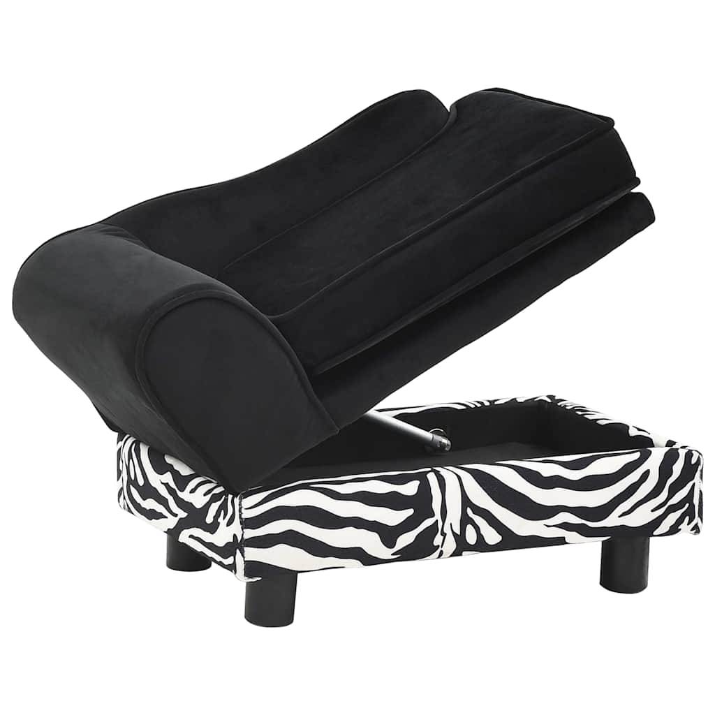 Vidaxl - Canapé pour chien Noir 57x34x36 cm Peluche vidaXL 170939 - Imagen 8