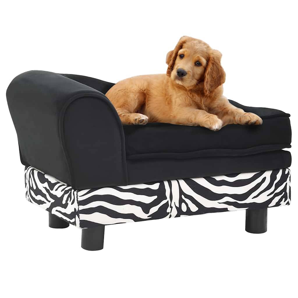 Vidaxl - Canapé pour chien Noir 57x34x36 cm Peluche vidaXL 170939 - Imagen 7