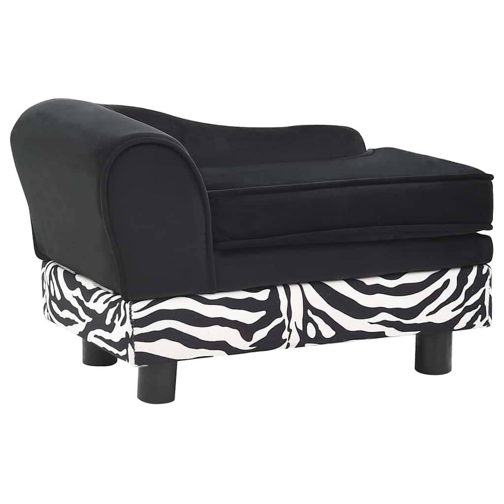 Vidaxl - Canapé pour chien Noir 57x34x36 cm Peluche vidaXL 170939 - Imagen 2