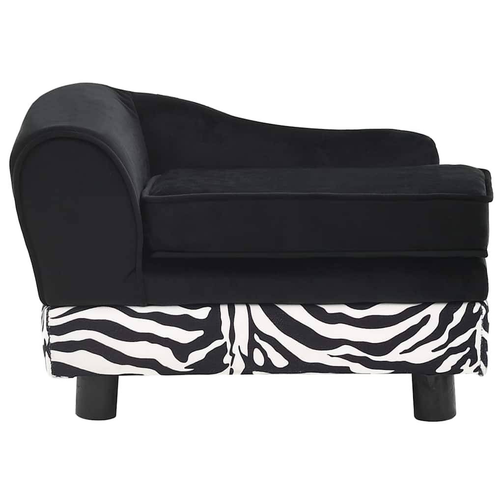 Vidaxl - Canapé pour chien Noir 57x34x36 cm Peluche vidaXL 170939 - Imagen 5