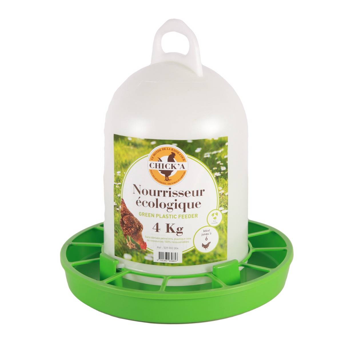 Chick'a - Alimentador de tolva línea verde 4 kg CHICK'A - Imagen 1