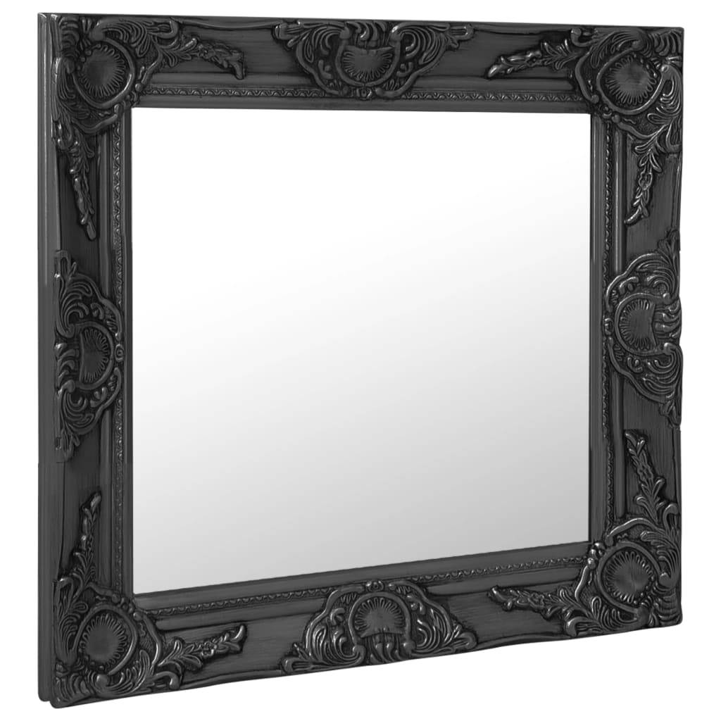 Maison Chic - Miroir mural - Miroir décoratif style baroque 50x50 cm noir - Image 1