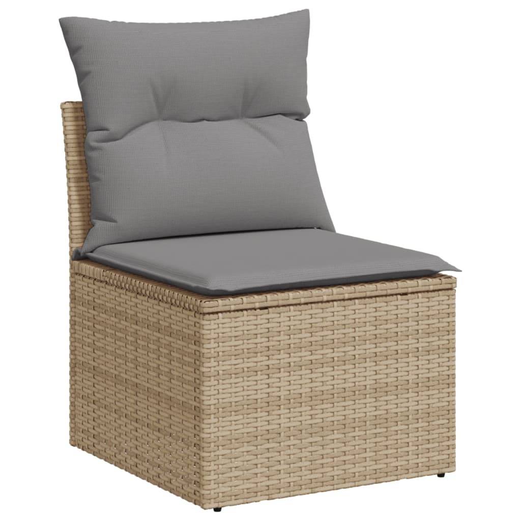 Salon de jardin confortable 10 places résine tressée modulable pour terrasse Beige coussins Gris clair – ComfortXL Outdoor Living - Image 7
