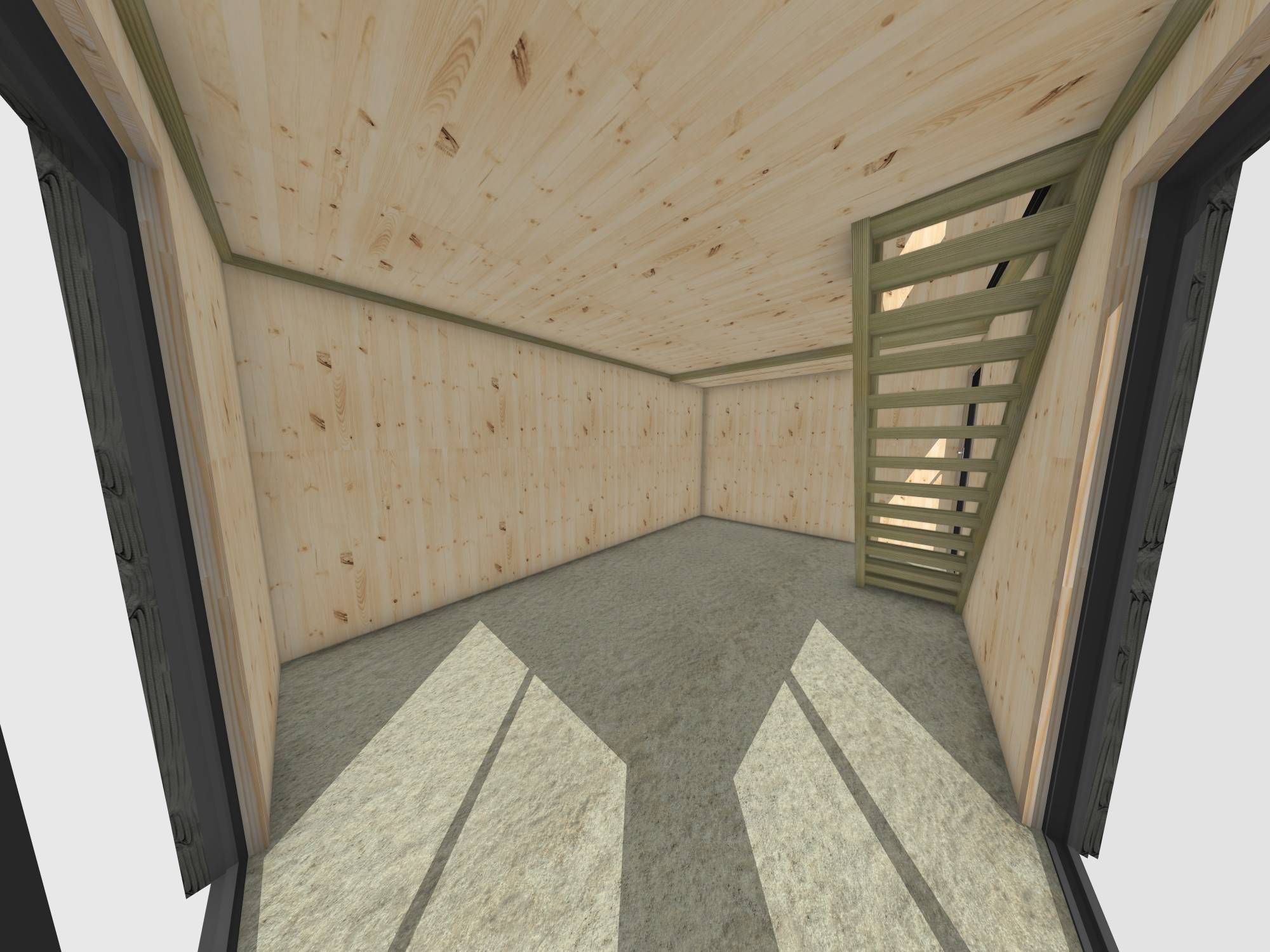 Bureau de jardin 4 saisons en bois 5,5 x 3,5 x 2,7 m / isolation RE2020 avec mezzanine et terrasse - Image 5