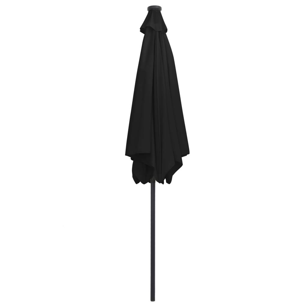 Helloshop26 - Parasol avec led et mât en aluminium 300 cm noir - Imagen 4