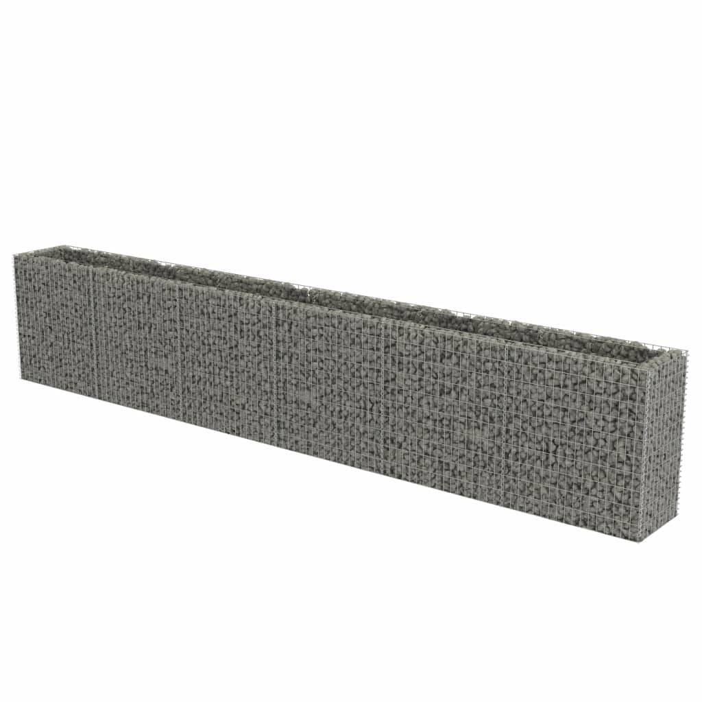 Helloshop26 - Jardinière lit surélevé plantes fleurs jardin à gabion acier galvanisé 540 x 50 x 100 cm - Imagen 2
