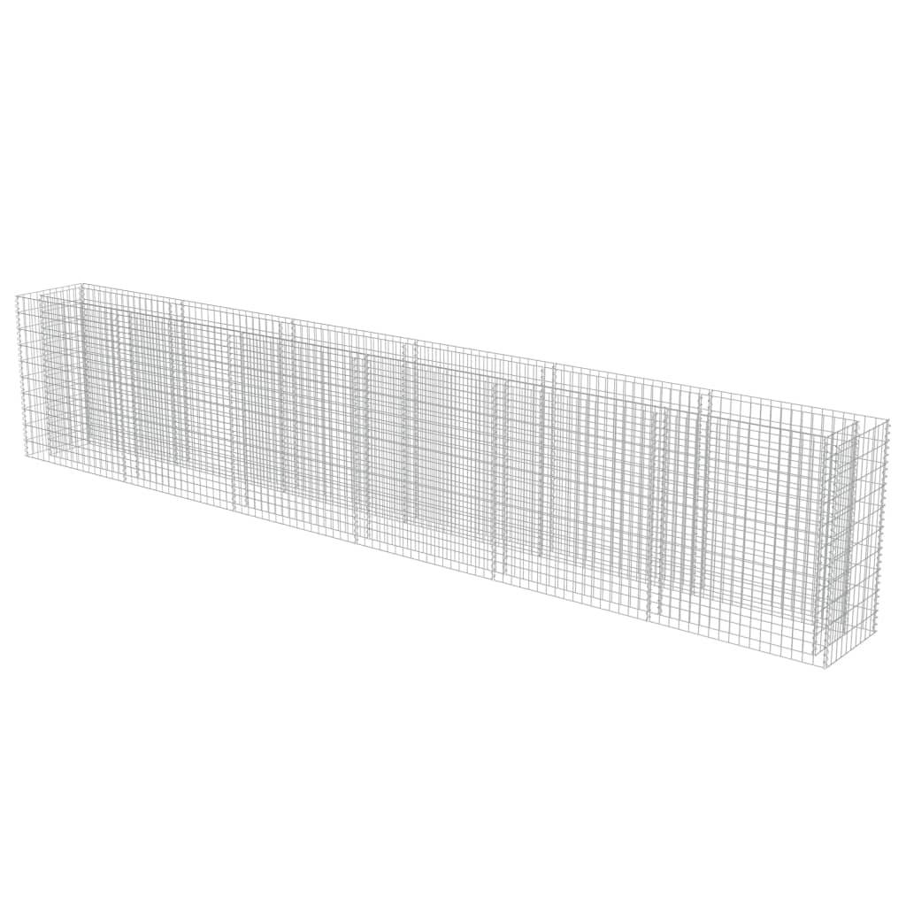 Helloshop26 - Jardinière lit surélevé plantes fleurs jardin à gabion acier galvanisé 540 x 50 x 100 cm - Imagen 1