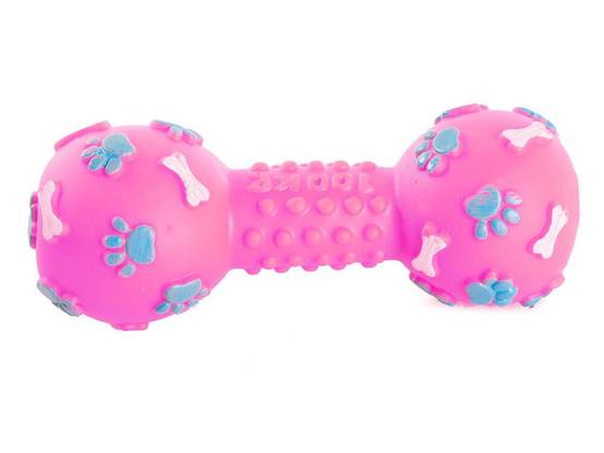 Objet pour chien couineur chew rubber dumbbell bone - Image 3