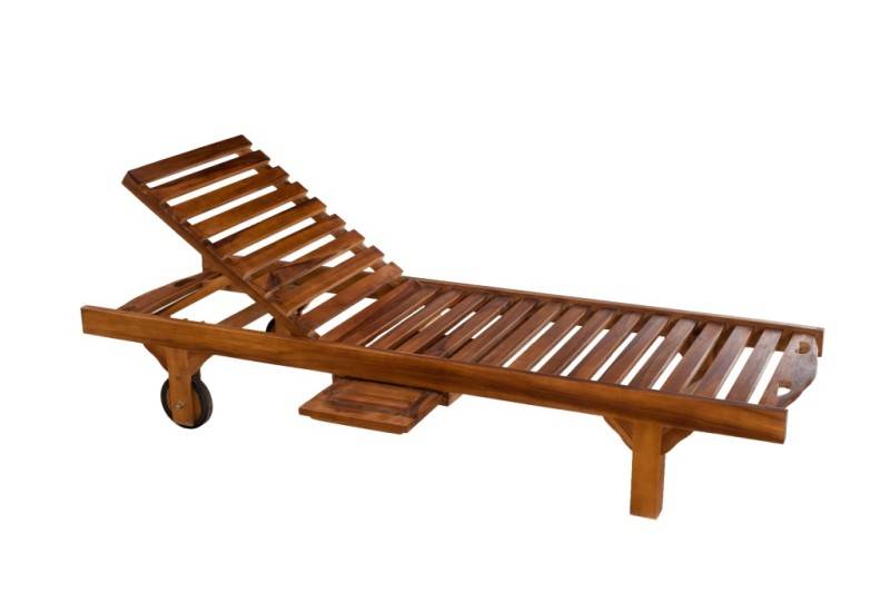 Macabane - MAEVA - Bain de soleil en bois Teck huilé - Imagen 1