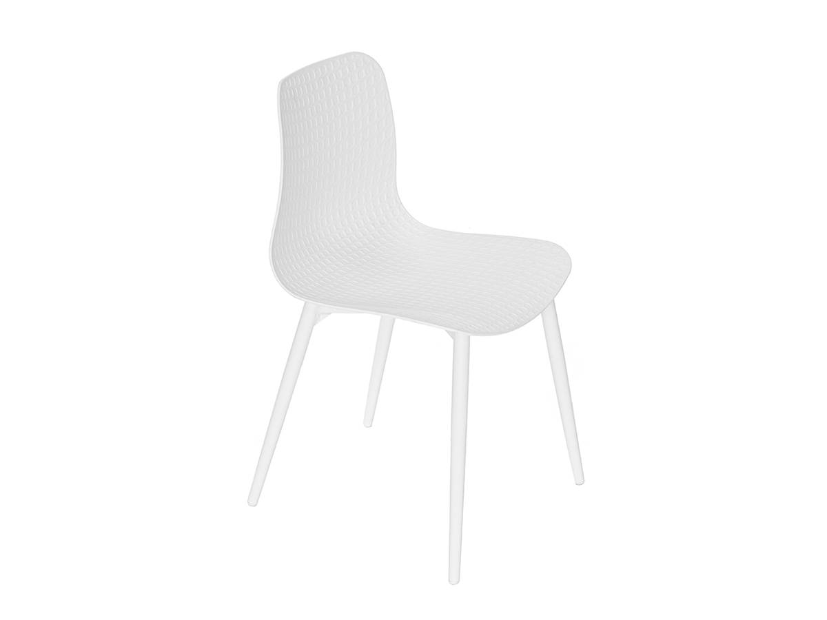 Lots de 4 Chaises de jardin en aluminium et résine blanc Corfou - Jardiline - Imagen 3