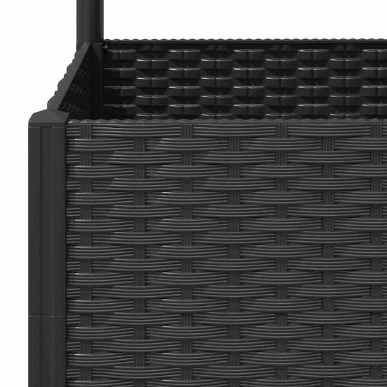 Vidaxl - Jardinière de jardin avec treillis Noir 120 x 40 x 136 cm PP vidaXL 318273 - Image 3