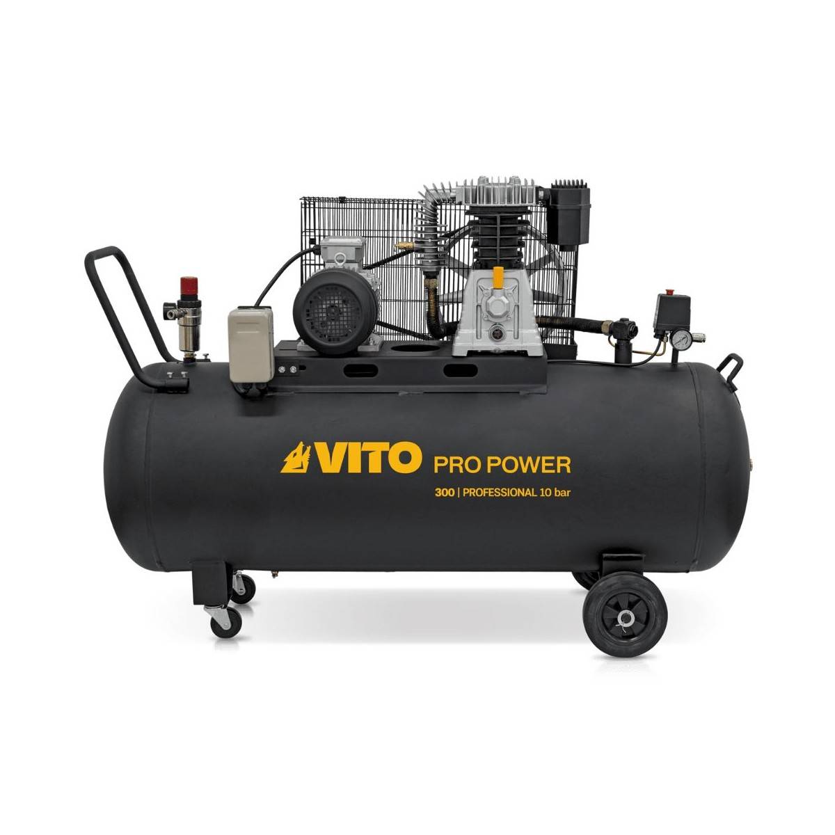 Compresseur d'air à Courroie 300L 10 Bar 4000W 5.5CV 380V 500L/min. VITO - Imagen 1