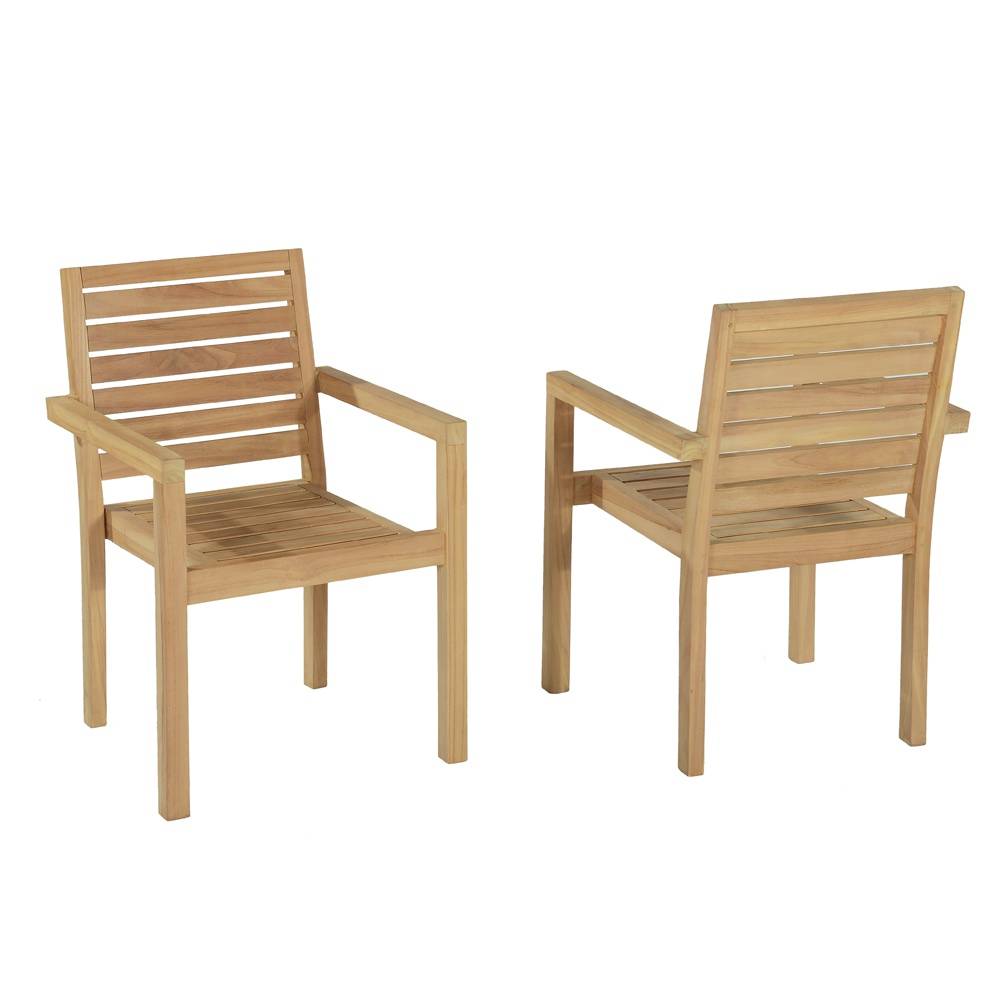 Salon de jardin teck massif Caserte, 6 places - TECK'Attitude - Imagen 6