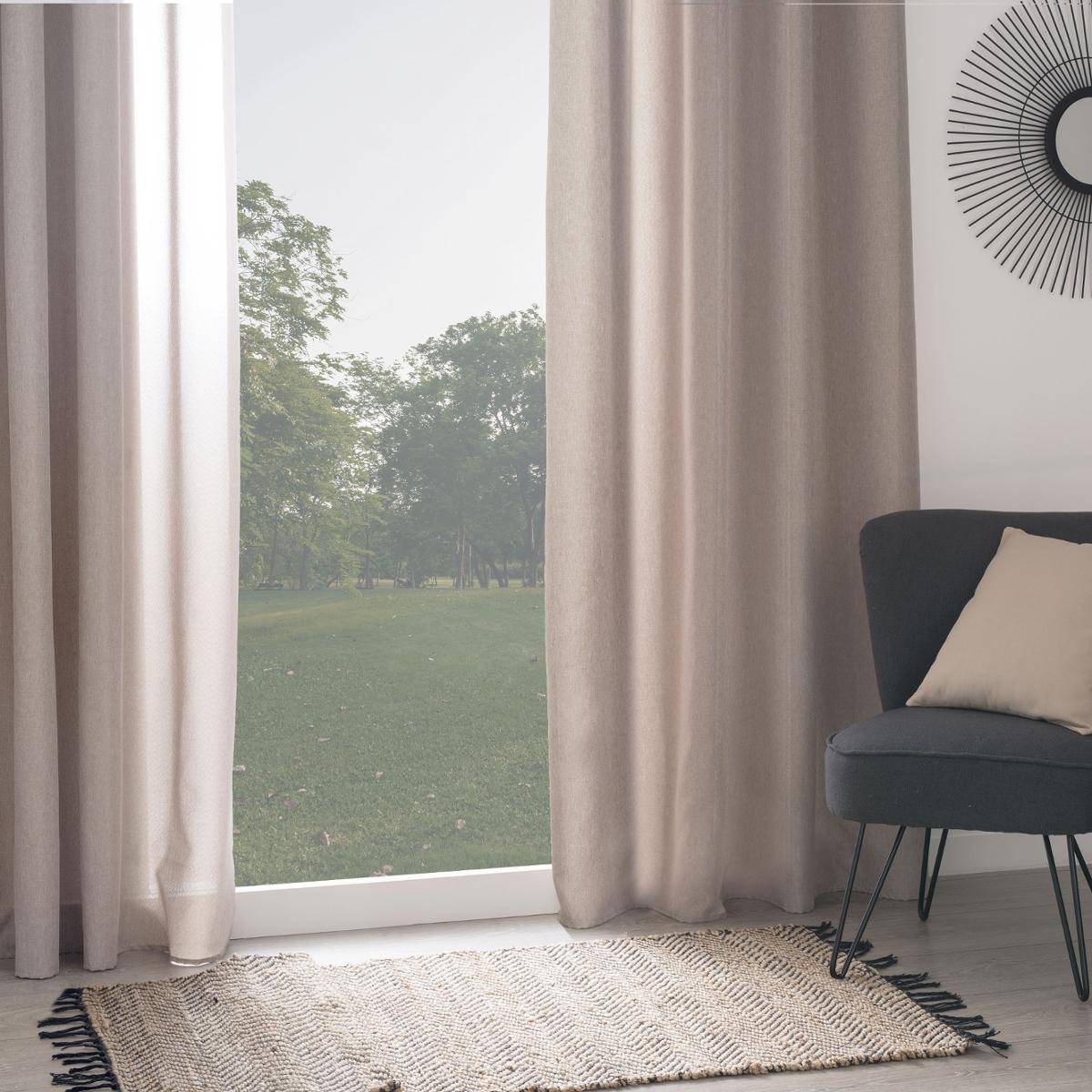 Atmosphera - Rideau isolant "Tim" beige 140x260cm - Atmosphera Créateur d'intérieur - Imagen 1