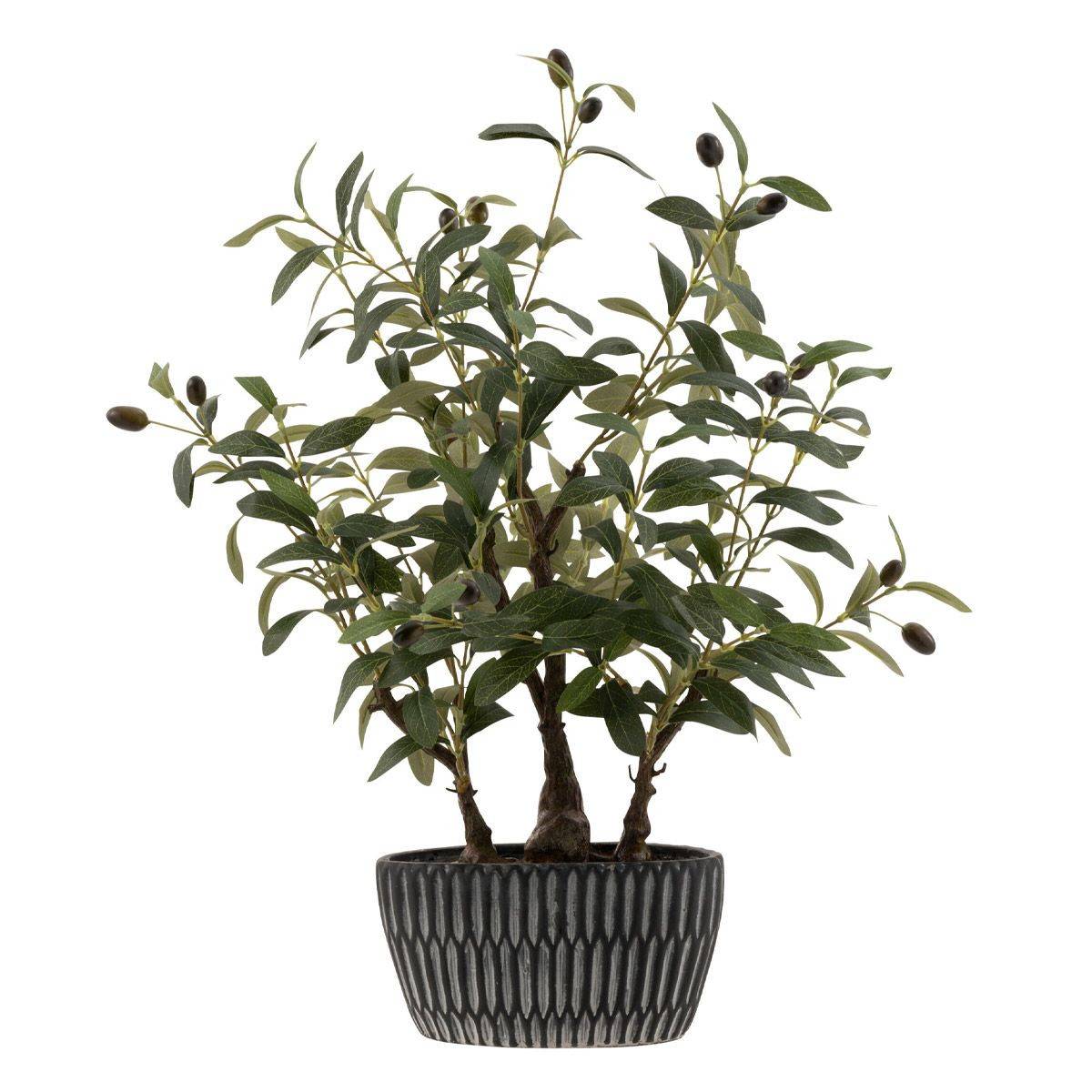 Arbre Artificiel en Pot "Olivier" 60cm Vert - Image 1