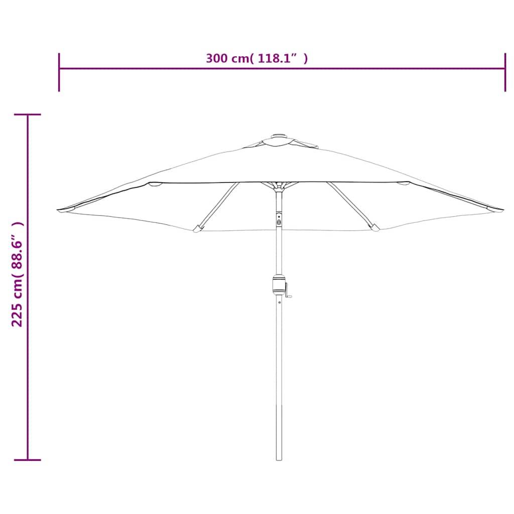 PANGIVO - Parasol déporté polyester et acier vert 300 x 300 x 225 cm - PANGIVO - Image 10