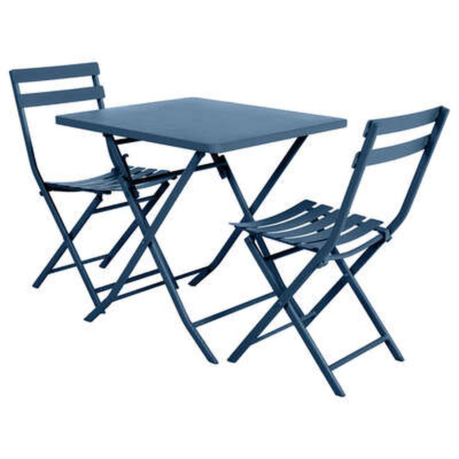 Hesperide - Table de jardin carrée 2 places Greensboro - Bleu indigo - Hespéride - Image 3