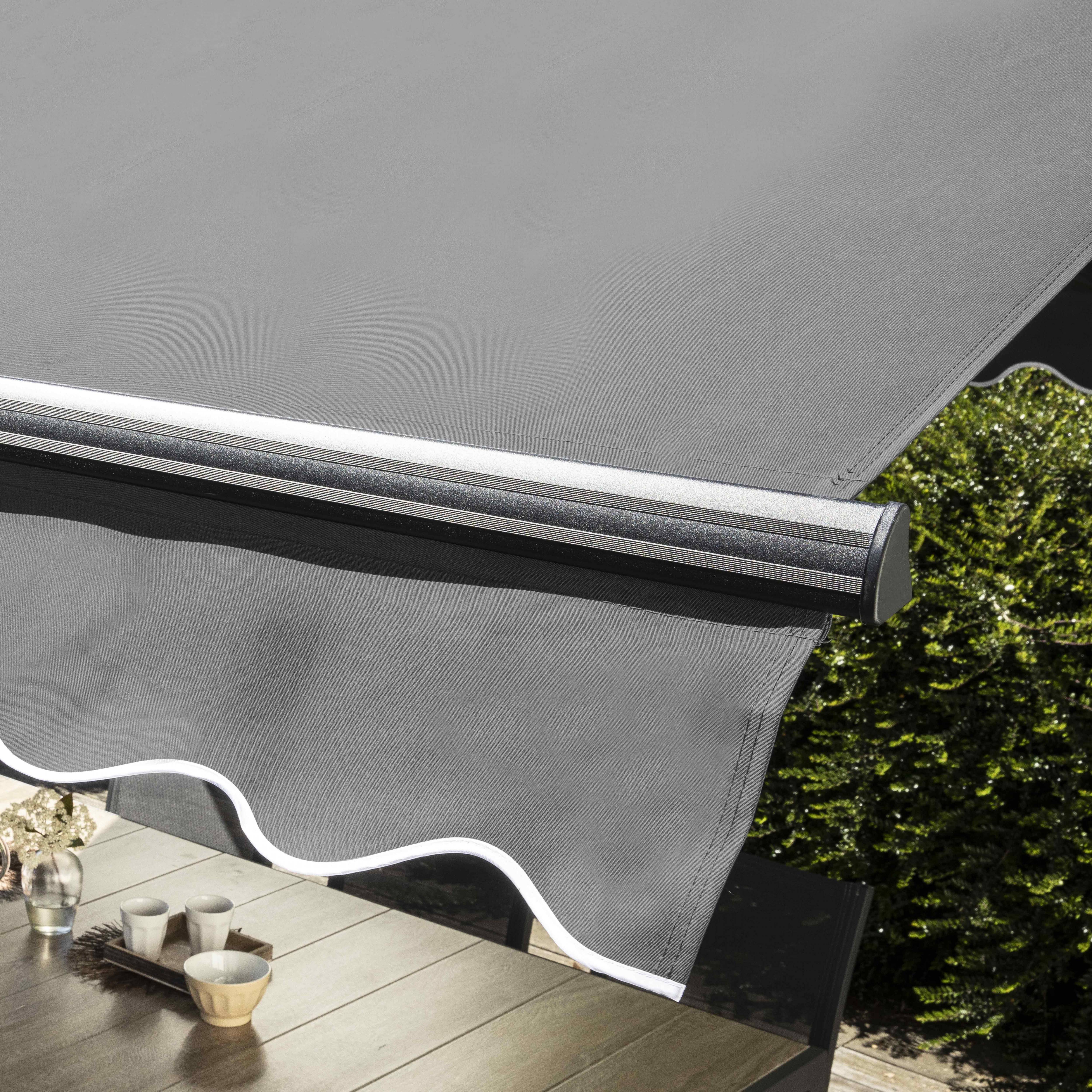 Oviala - Store double pente 3 x 4m et 4 dalles lestées anthracite Delgada - Oviala - Imagen 3